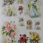 Flowers in a vase decoupage rice paper