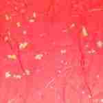 Red decoupage rice paper with gold & silver flakes