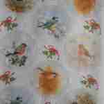 Different winter birds decoupage rice paper