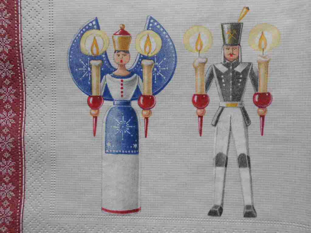 angel bergmann christmas napkins