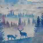 Deers in mountains blue shade decoupage paper napkins