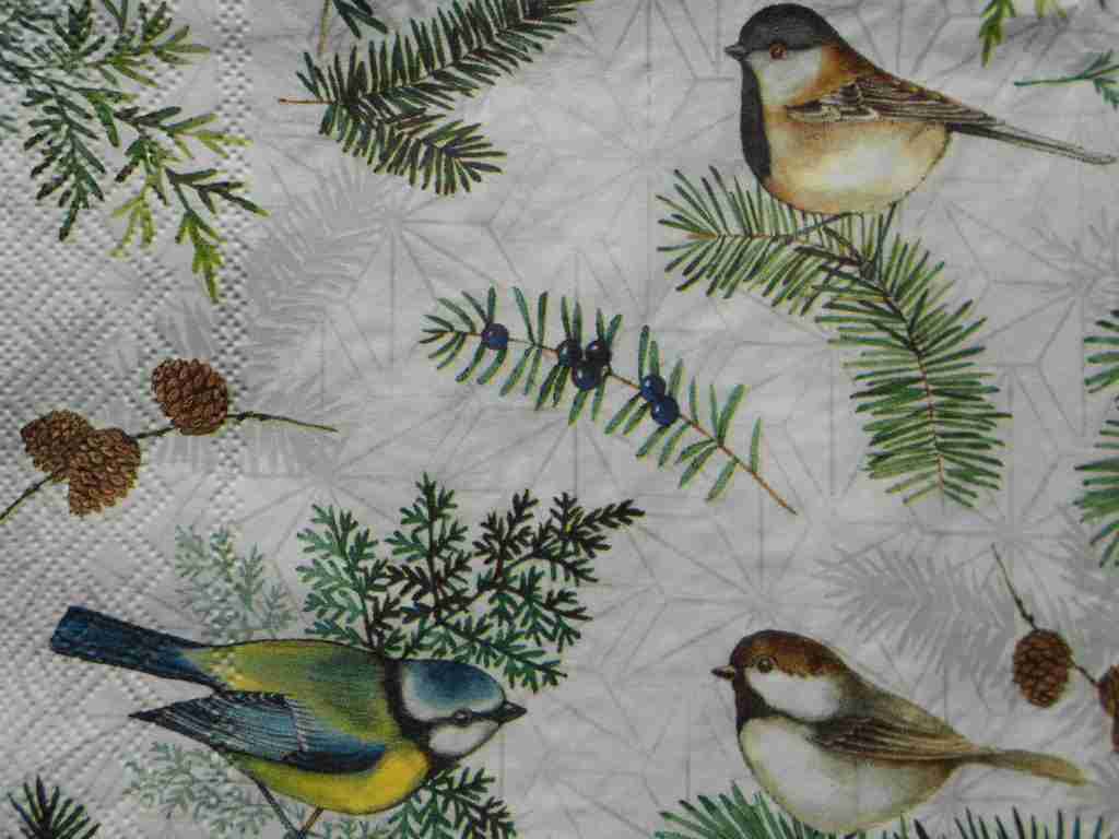 birds decoupage napkins