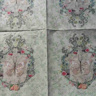 vintage butterfly decoupage napkins