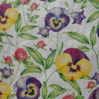 pansy decoupage napkins