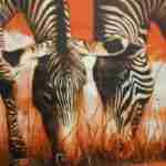 Two zebras in Savannah decoupage paper napkins