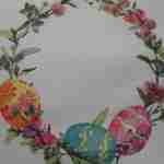 Easter wreath 3 eggs decoupage paper napkins