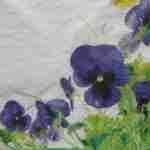 Dark purple pansy decoupage paper napkins