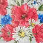 Wild flowers and poppies decoupage paper napkins