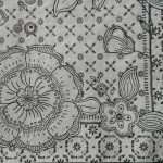 Black & white floral pattern decoupage paper napkins