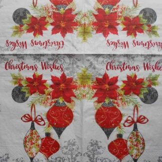 christmas wishes baubles napkins