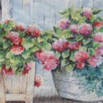 Cottage hydrangea decoupage paper napkins