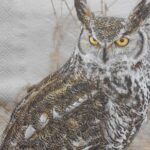 Winter owl photo decoupage paper napkins