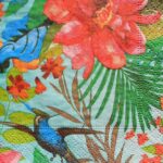 Tropical paradise blue bird decoupage paper napkins