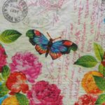 Multicolor roses butterfly decoupage paper napkins