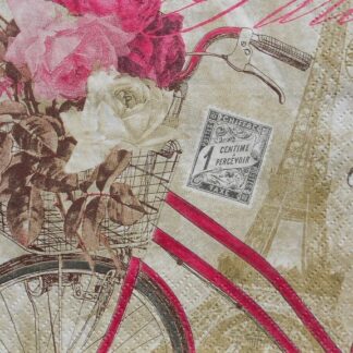 paris bicycle decoupage napkins