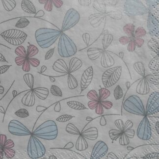 delicate silver floral napkins