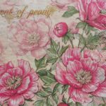 Beautiful pink peony decoupage paper napkins