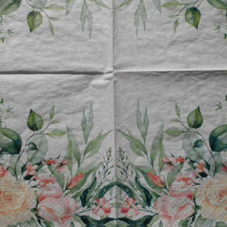 pink roses decoupage napkins